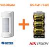Optex sensore esterno doppia tecnologia wireless PIR+MW 12m 90Â° + Modulo Hikvision DS-PM1-I1-WE - VXS-RDAM