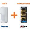 Optex sensore infrarosso esterno antifurto 180 gradi wireless + Modulo Dahua ARM320-W2-868 - WXI-R