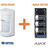 Optex Sensore PIR da esterno Wireless a 180 gradi + Modulo Ajax 38184 - WXS-RAM