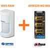 Optex Sensore PIR da esterno Wireless a 180 gradi + Modulo Dahua ARM320-W2-868 - WXS-RAM