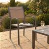 MIlani Home TORRES - poltrona con struttura in alluminio verniciato bianco, antracite, taupe o tortora