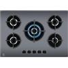 Electrolux Piano Cottura a Gas 5 Fuochi, EGG75372M, Serie 600, 75 cm da Incasso, Bruciatore Rapido, Bruciatore Wok, 740x510 mm, Supporto Piano Cottura Ghisa