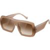 kimorn Occhiali da Sole Donna Uomo Trendy Retro Occhiali Da Sole Oversize Quadrati Frame Shades K1571 (Cammello/Gradiente Marrone)