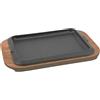 Ilsa 30x22 cm - Basic Piatto In Ghisa Con Supporto In Legno