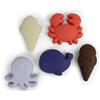 FILIBABBA Silicone Sand Toys Blue Mix 5 pz