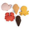 FILIBABBA Silicone Sand Toys Peach Mix 5 pz
