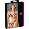 Cottelli - set reggiseno aperto con anelli in metallo (rosso) - M/L