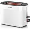 Bosch Hausgeräte Bosch MyMoment TAT2M121 - Tostapane compatto con funzione di scongelamento, con funzione di spegnimento automatico, funzione sollevamento, centraggio del pane, perfetto per 2 fette, 800 Watt, bianco