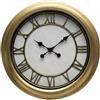 VoltShine Orologio da parete retrò industriale in oro 60 cm con numeri romani e aghi grandi, ideale per decorazione vintage e lettura dell'ora.