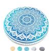 Mandala Life ART Fodera per Cuscino da Pavimento Rotondo Bohémien - 75 cm - 100% Cotone - Custodia Pouf per Pouf per Soggiorno, Camera da Letto, Patio e Altro
