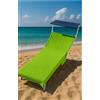 Generico Telo Mare con Tasche Laterali - Asciugamano Mare Spugna - Asciugamani Mare/Piscina, Elastici di fissaggio Laterali, 2 Tasche (Verde)