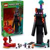 LEGO Minecraft 2in1 La Torre dell'Enderman - Giocattolo Modulare che si Trasforma in 2 Fortezze - con Mob dell'Enderman e un Portale del Nether - Regalo per Gamer, Bambini e Bambine da 9 Anni - 21279