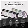 Akko MonsGeek M1 V5 Tri-mode Tastiera meccanica Barebone Kit VIA 75% 3/5 Pin Personalizzato Hot Swap RGB Smontare rapidamente Guarnizione - ANSI White Kit
