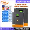 PowMr 3.2KW 24V inverter solari ibridi 12V V lavaggio sinusoidale puro 80A MPPT regolatore di carica solare carica batteria al litio con WIFI - 2KVA 12V