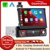 gearelec 1 din Autoradio Android Carplay Auto Universale 7 "IPS Schermo retrattile Navigazione gps 1Din Android 12 Lettore video multimediale - MP5 Carplay