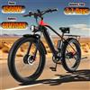 F26 E-Bike 1500W Doppio Motore 48V20AH Batteria Frenata Idraulica Bici Elettrica 26 Pollici Fat Tire - Silvery white 1500W 48V17.5AH