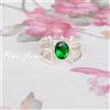 Fatto a mano Anello moda argento sterling 925 pietra preziosa diopside cromato regalo gioi...