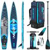 Bluefin SUP Nitro 14' Tavola Gonfiabile da Stand Up Paddle | Kit con pagaia in carbonio| Tavola da Stand Up Paddle | da Gara | Accessori inclusi | Facile da trasportare,Oceano