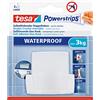 Tesa 59704-00000-00 Powerstrips Waterproof Doppio Gancio Adesivo, Bianco