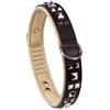 Ferplast Collare vera pelle GIOTTO LUXOR BLACK C nero cane cani borchie Ferplast