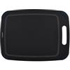 Zyliss E910065 Tagliere in Fibra di Legno Medio, 37cm x 28cm, Legno Riciclato, Nero, Tagliere per Cucina con Scanalatura per Succhi, Lavabili in Lavastoviglie