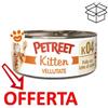 Petreet Cat Kitten Vellutate al Pollo con Latte di Capra - Lattina da 60 Gr - CONFEZIONE RISPARMIO