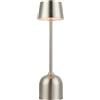 PYRAMIDEA Lampada Argento da Tavolo Senza Fili Ricaricabile con Presa USB, 3 Luci Led Diversa Intensità LRP10S