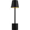PYRAMIDEA Lampada Nera da Tavolo Senza Fili Ricaricabile con Presa USB, 3 Luci Led Diversa Intensità LRP11N