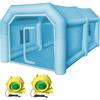 VEVOR Tenda Gonfiabile per Cabina di Verniciatura, Tenda Gonfiabile per Cabina di Verniciatura 750W + 350W Cabina di Verniciatura per Auto Tessuto Oxford 210D 4 x 2,5 x 2,2 m Garage per Auto