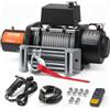 VEVOR Argano Elettrico 8165 kg Argano per Camion 12 V CC con Φ1,1 x 2590,8 cm Rullo Passacavo in Acciaio Telecomando Senza Fili e Cablato, IP55 Impermeabile per Traino Fuoristrada SUV Jeep Camion