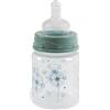 Poupy Biberon Poupy per neonati da 150 ml con collo largo, tettarella in silicone, coperchio proteggi tettarella e dischetto da trasporto salvagoccia. (Verde)