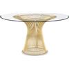 Knoll Platner Tavolo Oro 18K e Cristallo Ø 135
