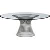 Knoll Platner Tavolo nickel vetro Ø 180