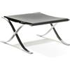 Knoll Mies Van Der Rohe Barcelona Sgabello in cuoio nero