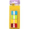 Post-it Tabs, solido, 12 linguette per colore, 36 linguette per dispenser 88 Tabs Aqua, Lime, Yellow, Red