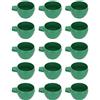 Natudeco 15 pezzi Ciotola per cibo per uccelli Mini Gabbia per uccelli Ciotola per cibo Mangiatoia Rotonda Gabbia per uccelli Contenitore per alimenti Ciotola per acqua per