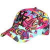 Hip Hop Honour Cappellino da bambino rosa neon e giallo moda Streetwear Larsy 7 a 12 anni - ragazzo, Rosa, taglia unica