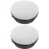 Veemoon 2 Pz Coperchio di Buca per Lavandino PP da Cucina in Acciaio Inossidabile, Accessori Lavello Coprilavello Erogatore Di Sapone Piastra di Copertura per Rubinetto da Cucina, Tappo Metallico