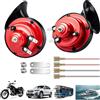 Aimisite Clacson a chiocciola 110DB, clacson per auto a doppio tono 2 pezzi 110DB super forte, clacson per treni, clacson ad aria 12V impermeabile, doppio clacson con suono rabbioso, clacson elettrico a