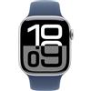 Apple Watch Series 10 GPS 42mm Silver Aluminum Case Sport Band S/M - Denim EU