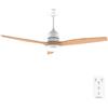 Cecotec Ventilatore da Soffitto con Luce EnergySilence Aero 5275 LightWood. 40 W, Diametro 132 cm, Lampada a LED, Telecomando, Timer Fino a 8 Ore, 6 Velocità, Estate/Inverno, Altezza Regolabile