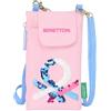 Safta Benetton Pink - Portamonete standard, per cellulare, comodo e versatile, qualità e resistenza, 19 x 10 cm, colore rosa, Rosa, Estándar, Casual
