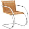 Knoll Mies Van Der Rohe MR Sedia con braccioli in midollino