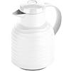 Emsa Caraffa termica Samba Wave N40115, 1,0 litri, plastica Quick-Press, pistone isolante in vetro, caffettiera: 12 ore caldo/24 ore, 100% denso, bianco