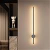 Klighten LED Applique da Parete Interno Lunga, 81CM/24W Lampada da Parete Esterni, Alluminio Applique Esterno, per Camera da letto Soggiorno Scala Corridoio, IP65, Bianca Calda 3000K, Grigio Scuro