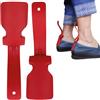 biped 2 paia di mini calzascarpe a clip - pratico aiuto per indossare le scarpe senza sforzo - flessibile, protegge calzature e calzini - per adulti, bambini e anziani z2928(red)