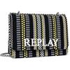 Replay Borsa a tracolla da donna piccola, multicolore (nero + giallo lt + bianco sporco 1623), taglia unica