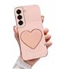 Rnrieyta Miagon 3D Cuore Cavalletto Custodia per Samsung Galaxy S23,Elettrolitico Cover Morbida Sottile Silicone Protettiva Case con Stand Supporto
