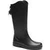 Harssidanzar donna stivaletti di gomma impermeabile alto giardino scarpe antiscivolo pioggia stivali per le donne HL226EU, Nero, Taglia 37