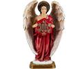 REGALOS LLUNA Metatrone Angelo Figura 20 cm. tunica rossa arcangelo Mattatron Metator Immagine Resina base
